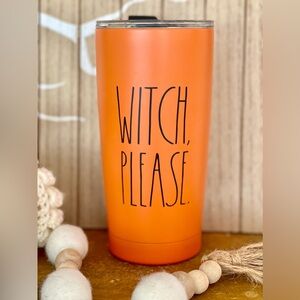 Ray Dunn Witch Please Halloween Tall Insulated Tumbler Orange